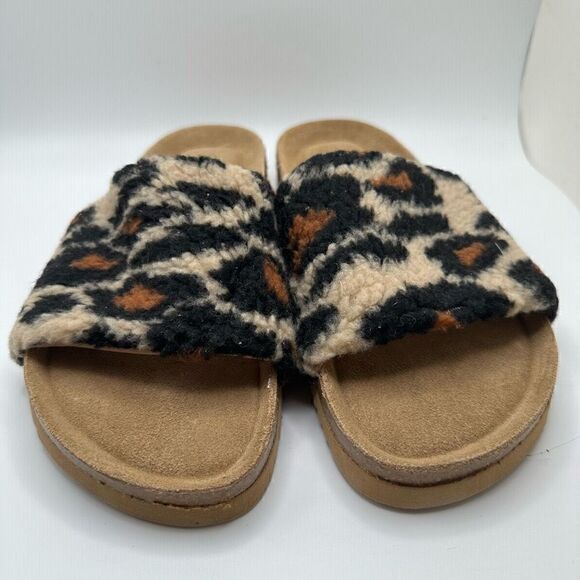 CUSHIONAIRE Women's Cork footbed Slide Sandal with +Comfort 11 LEOPARD - Picture 3 of 8